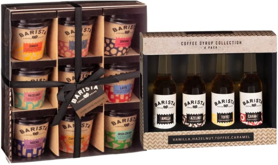 Coffee Lovers Gift Set of Assorted Coffee Flavours and Syrup Selection Gift Set (Pack of 2) BBE MAY 2022