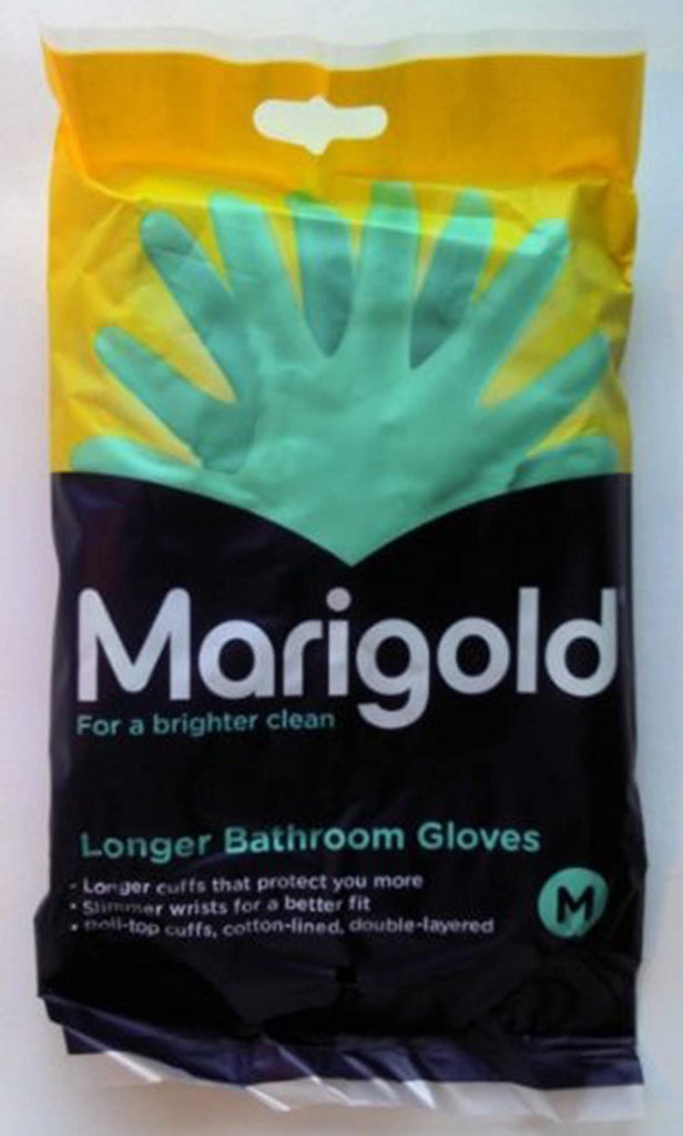 Marigold Longer Bathroom Gloves - 1 x 6 pairs