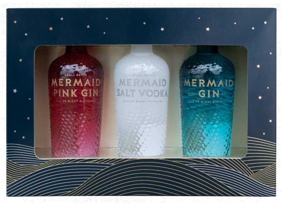 Mermaid Gin and Vodka Miniature Gift Set 3 x 5cl 42% ABV