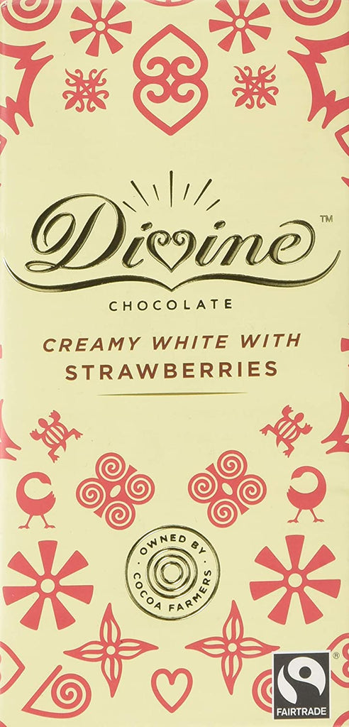 Divine White Chocolate with Strawberries 90 g