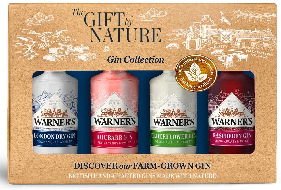Warner's The Gift of Nature Gin Miniature Gift Set 4 x 5cl 40% ABV