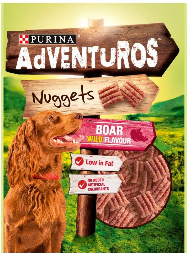 Adventuros Dog Treats Boar Flavour Nuggets 90g (PACK OF 2)