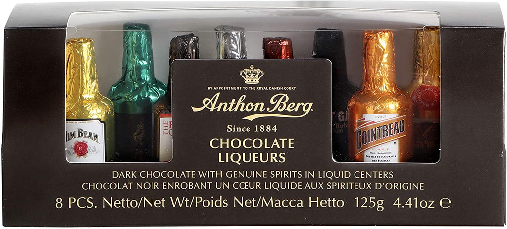 Anthon Berg - Chocolate Liqueurs - Famous Liqueur Brands - 8 bottles 125g - With a Delicious Liquid Filling
