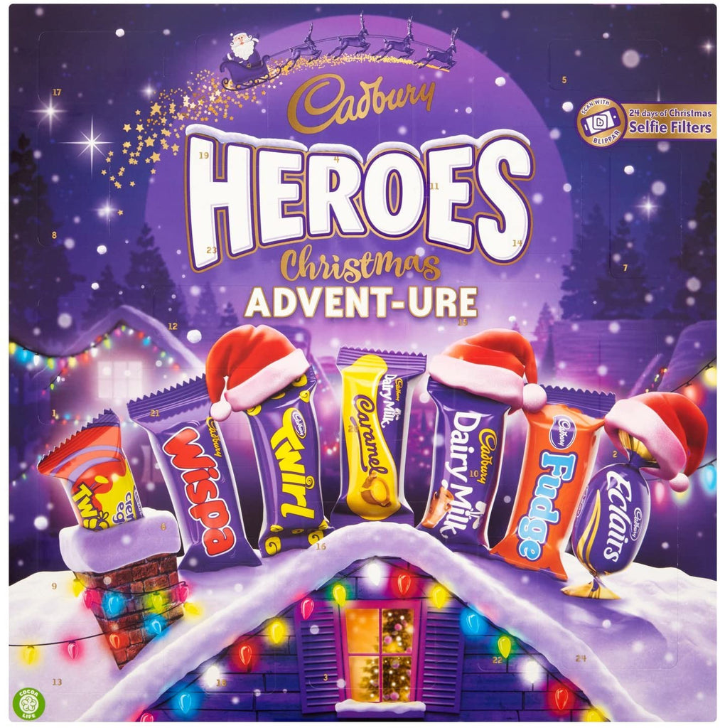Cadbury Heroes Christmas Adventure Chocolate Advent Calendar, 232 g, Pack of 4
