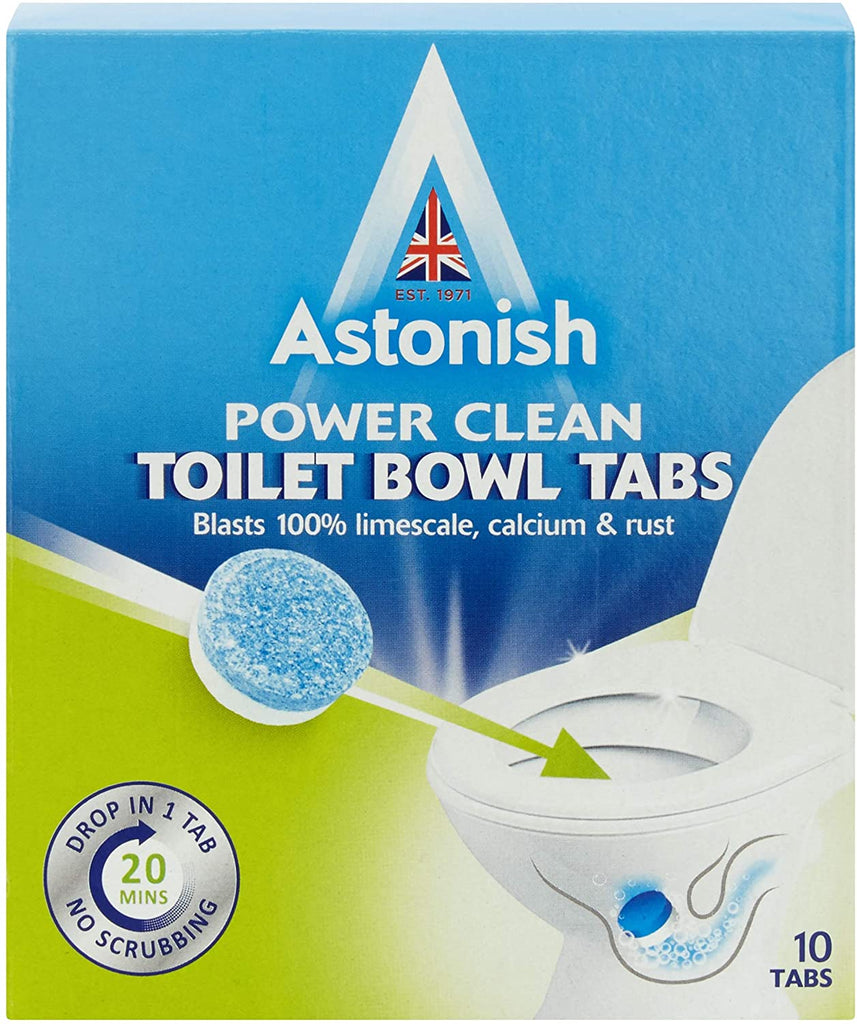 Astonish Power Clean Toilet Bowl 10 Tablets, Pack of 12 (120 Tablets)